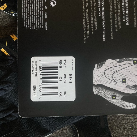 Nike Missouri Mizzou Tigers Vapor Knit 4.0 Team Issued Football Gloves Men’s XXL - Picture 3 of 3